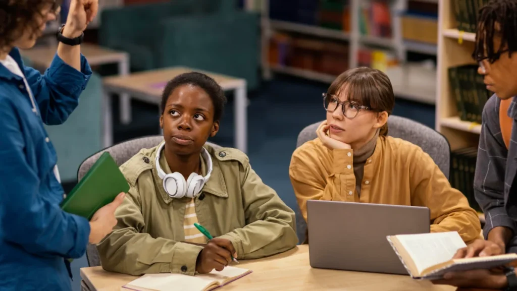 study group in library